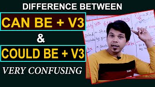 DIFFERENCE BETWEEN CAN BE + V3 AND COULD BE + V3 || #modals #canbe #couldbe #passive