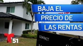 Baja el precio de la renta en Estados Unidos