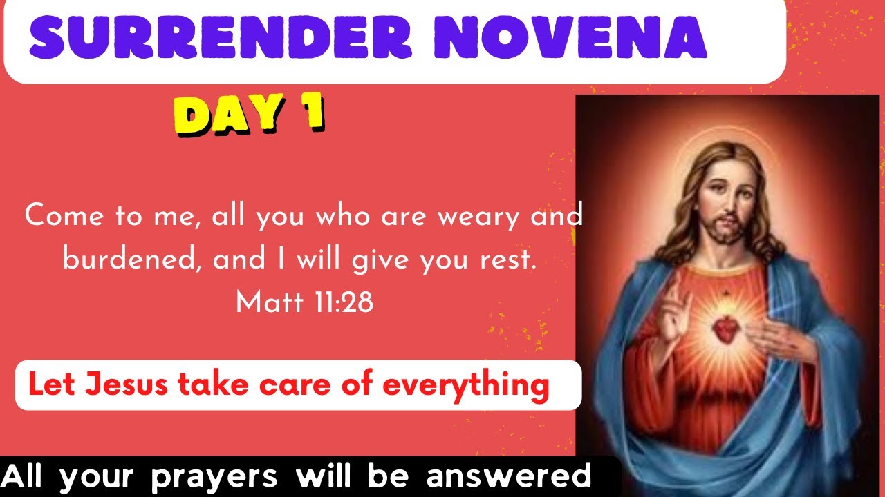 SURRENDER NOVENA DAY 1 || Novena Of Surrender To Jesus || Let Jesus ...