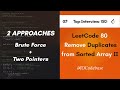LeetCode 80 – Remove Duplicates from Sorted Array II | LeetCode Top Interview 150 | JS | JDCodebase