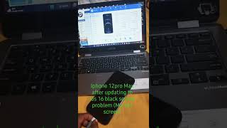 Iphone 12pro Max after updating to ios 16 black screen problem (Market screen)