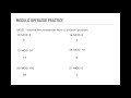 Modulo Operator
