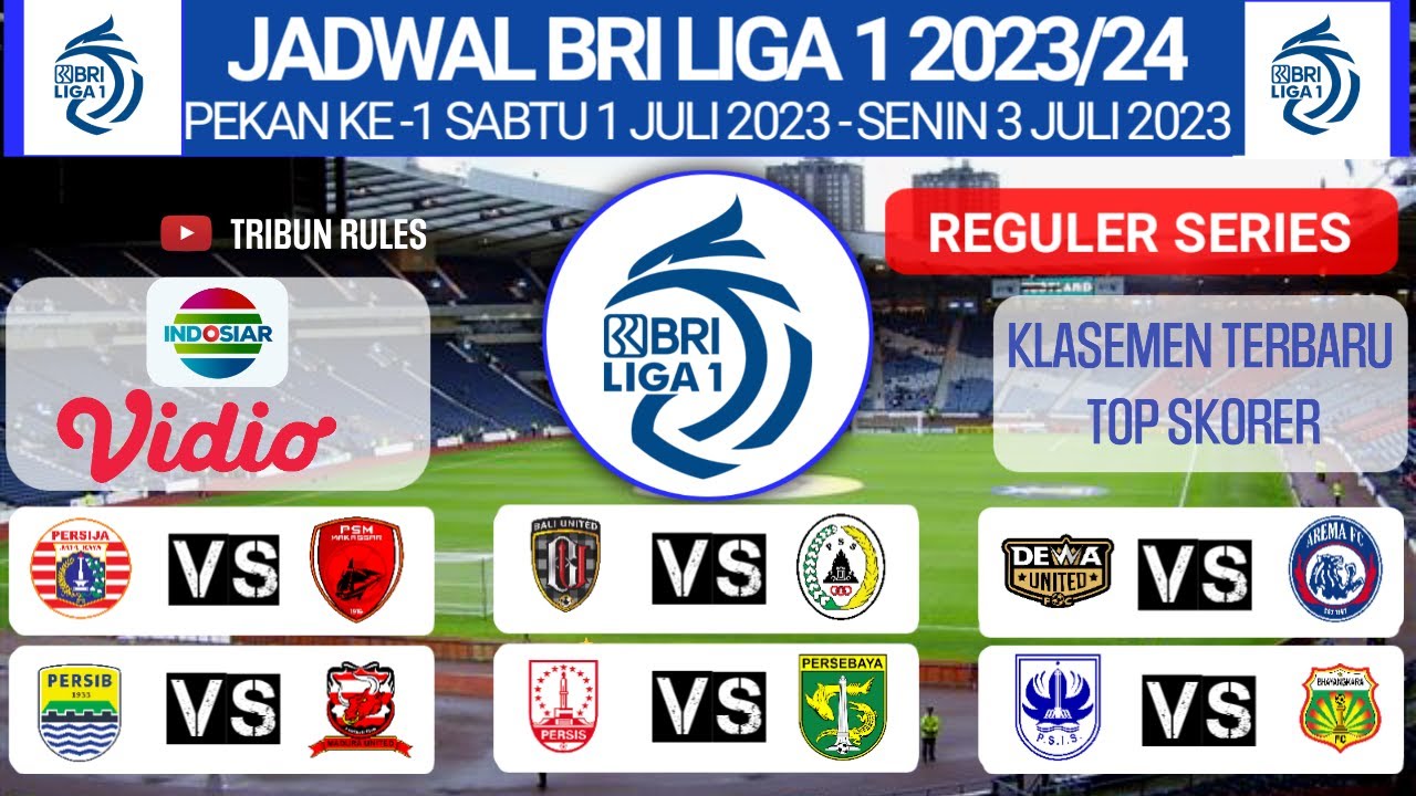 Terbaru!!! Jadwal Liga 1 Pekan 1 Persija Vs PSM | Live Indosiar & Video ...