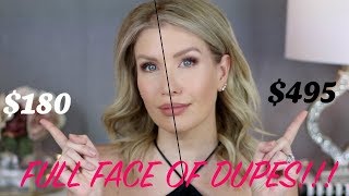 FULL FACE OF AFFORDABLE DUPES FOR HIGH END MAKEUP | ABH, TOM FORD and More!