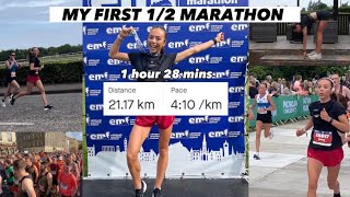 My first 1/2 marathon race (1 hour 28 mins)