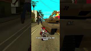IF YOU HIT A TANK WITH A MOTORCYCLE IN GTA GAMES