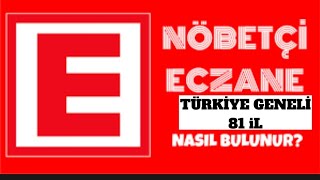 Nöbetçi Eczane Nerede - Günlük Güncel Eczaneler