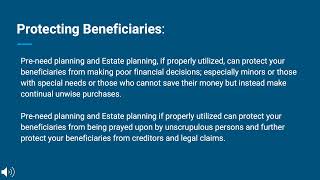 What is Estate Planning/Pre-need Planning?