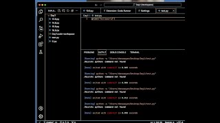 Vscode python command not found, exited with code = 127