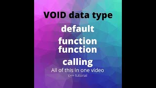 void data type,default parameters and function calling