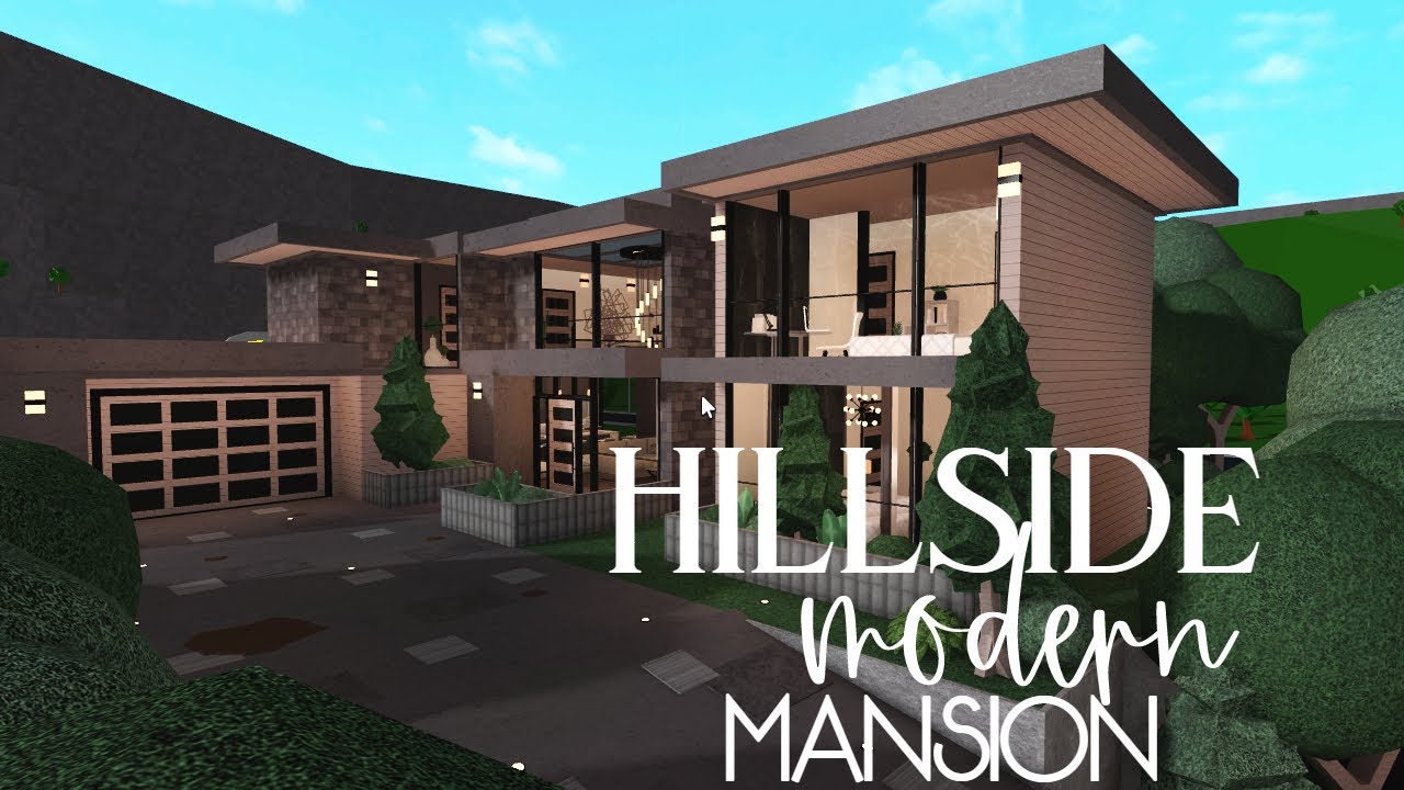 Hillside Modern Mansion L Bloxburg L Speedbuild L Roblox - YouTube