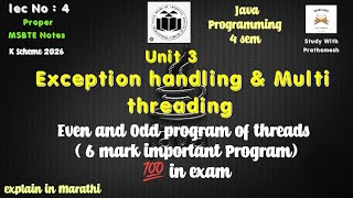 Write a program to print even and odd number using 3 thread in Java Programming | Java Programming