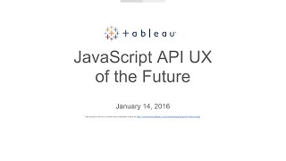 Think Data Thursday: JavaScript API UX of the Future