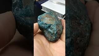 dd167約重269 6g 藍綠色磷灰石原礦 磷灰石 Apatite 天然水晶 無加工原石 藍磷灰 2