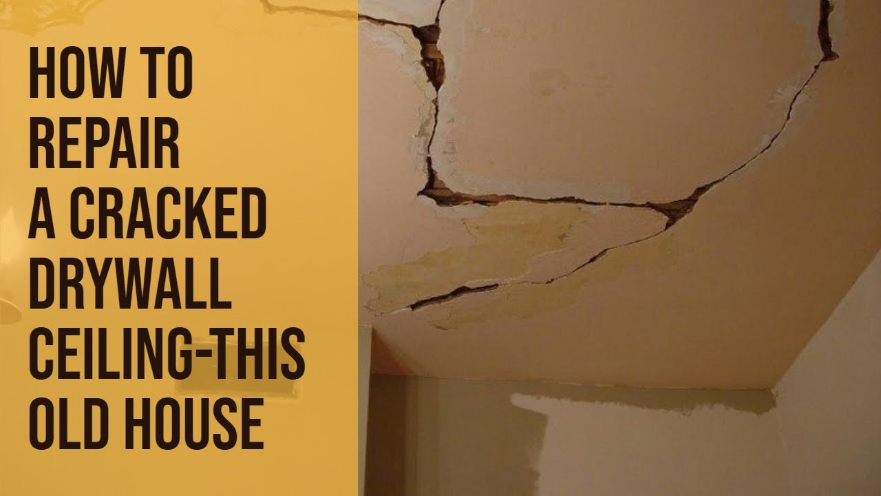 How To Repair A Cracked Drywall Ceiling - This Old House - YouTube