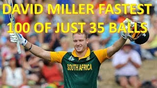 DAVID MILLER FASTEST T20 HUNDRED OF 35 BALLS VS BANGLADESH HIGHLIGHTS