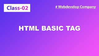 HTML Tutorial For Beginners | Lesson - 02 | Basic html tags | html full course | html coding | HTML