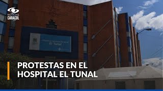 Protestas en el Hospital El Tunal: trabajadores denuncian incumplimiento en sus pagos