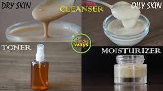 Skin Care Routine | Winter Skin Care | Skin Care in 3 Steps | Homemade Cleanser Toner Moisturiser