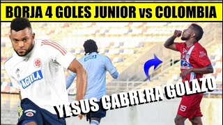 Miguel BORJA 4 GOLES HOY 🔴 Colombia vs JUNIOR de BARRANQUILLA y Real Cartagena RESUMEN