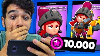 Comprei A Nova Skin Da Jessie Cavaleira Do Dragao E Matei Geral Brawl Stars - brawl stars jessie amazona sombria