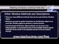 JavaScript Training Tutorial Other Window Methods and Descriptions