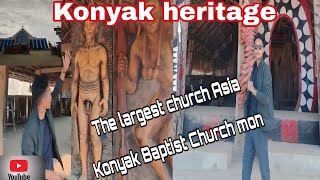 exploring heritage an largest church of Asia under mon district 🏍️