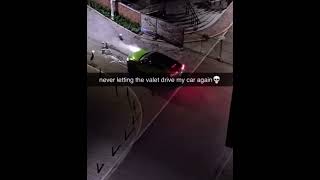 VALET DRIVER CRASHES LAMBORGHINI URUS INTO POLE #lamborghini #viral #cars