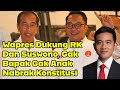 Wapres Dukung RK Dan Suswono, Gak Bapak Gak Anak Nabrak Konstitusi