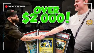 Pokemon Vendor Pov | I Spent Over 2,000$ At A Card Show | HUGE deals with@MNMLCards