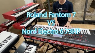 Roland Fantom 7 VS Nord Electro 6 73| Sounds Comparison: Piano,Rhodes, DX Piano, Organ|Blessed Music