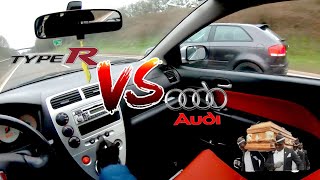 3.2 V6 AUDI A3 VS EP3 CIVIC TYPE R *CRAZY RESULTS!*