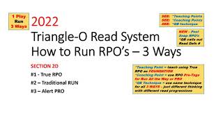 2022 #2D Triangle-O System - RPO's Run 3 Different Ways 1.0