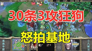 Ted被非主流，爆30条3攻狂狗，怒拍基地！魔兽争霸3