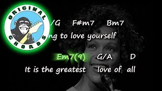 Whitney Houston - The Greatest Love Of All - Chords & Lyrics