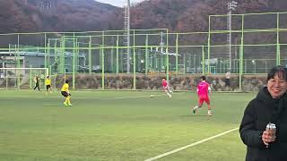 진학경기(전반전) 충북청주직지FC U15 0 : 7 운호고등학교2024-12-10 용정구장