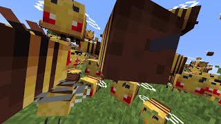 Minecraft, But Millions Of Bees Attack Us...