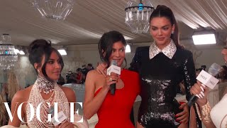 Kylie Jenner, Kendall Jenner and Kim Kardashian on Honoring Karl Lagerfeld | Met Gala 2023 | Vogue