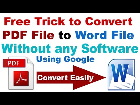 Easy and Best Way to Convert any PDF File To Word File For FREE Without Any Software-2016 Easy and Best Way to Convert any PDF File To Word File For FREE Without Any Software-2016