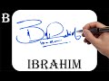 Ibrahim name signature design - I signature style - How to signature your name