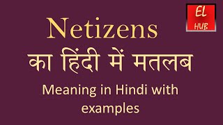 Netizens meaning in Hindi