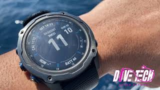 Garmin Descent Mk2i display, compared to Shearwater Teric in bright sun