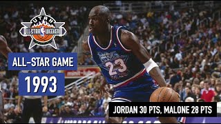 Throwback NBA All-Star Game 1993. East vs West -  Game Highlights HD