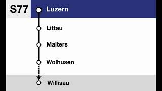 BLS Ansagen » S77 Luzern — Willisau (2022) | HVZ | SLBahnen