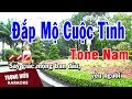 Karaoke Đắp Mộ Cuộc Tình Tone Nam Nhạc Sống | Trọng Hiếu