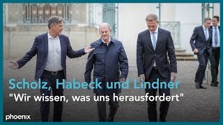 Kabinettsklausur Meseberg: Statement von Scholz, Habeck und Lindner
