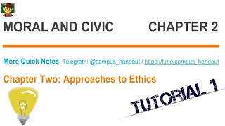 Moral and Civics Chapter 2 - Part 1