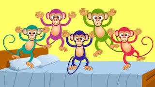 Five Little Monkeys | kids songs | kids tv nursery rhymes | kids tv songs | 5 lil monkeys