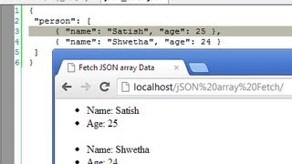Fetch JSON Array Elements Using jQuery AJAX Method: getJSON