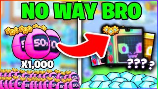 Opening 👑1,000X 50x Arcade Eggs 🍀 NO WAY! (Pet Simulator 99)